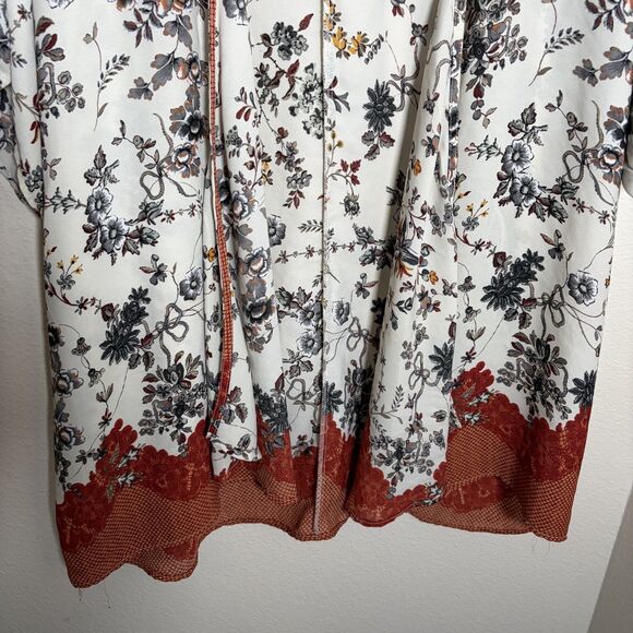 Liberty Love Sweater Women's 2XL Floral Open Kimono Lightweight Cardigan - Picture 4 of 8